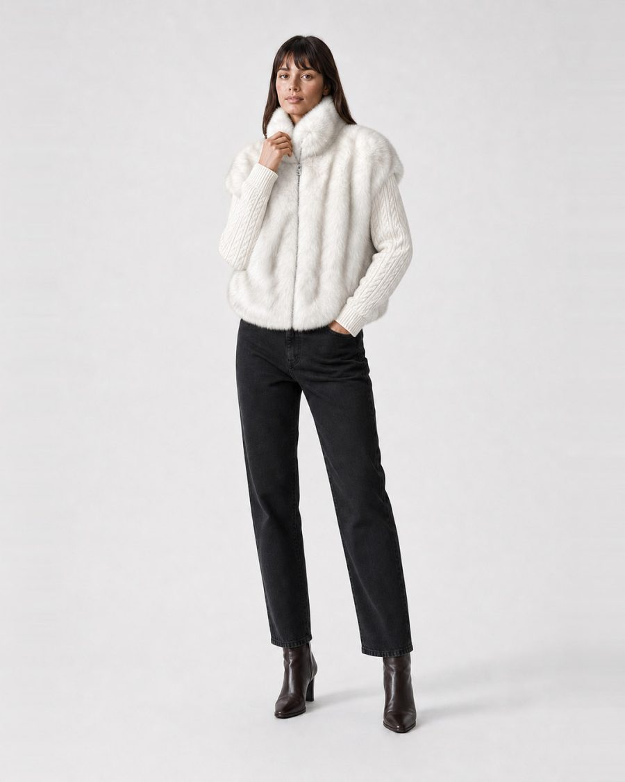 Pelliccia donna Helmur Alaska colore Artic – editoriale