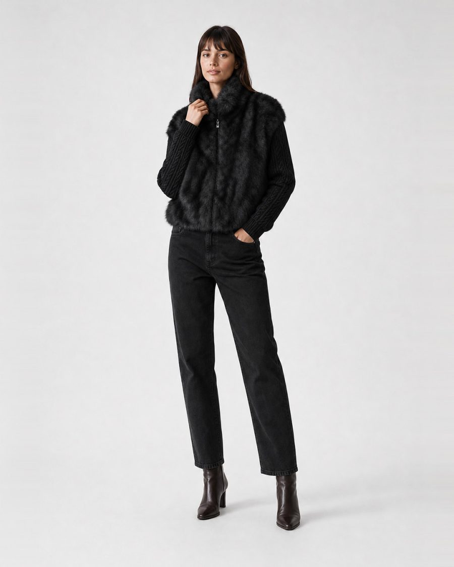 Pelliccia donna Helmur Alaska colore Nero – editoriale
