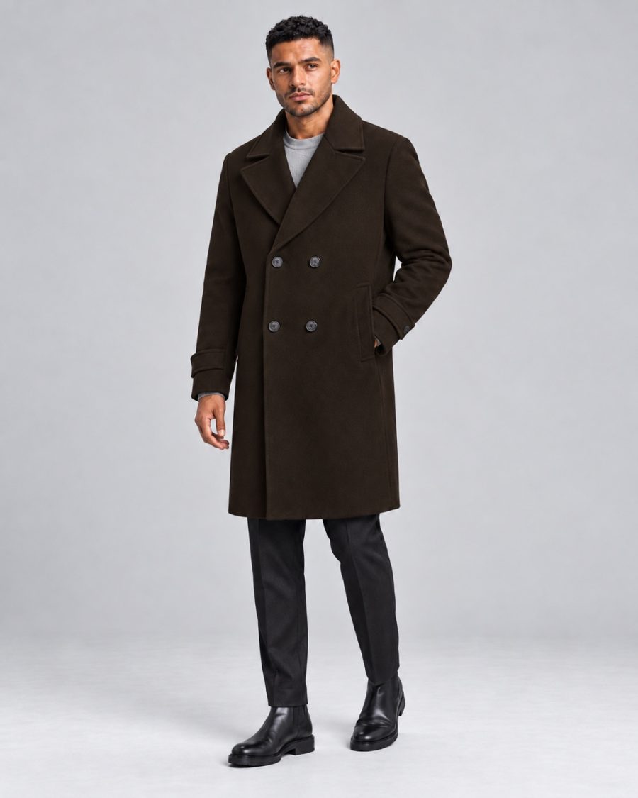 Cappotto uomo Helmur Baltimore colore Caffè – editoriale