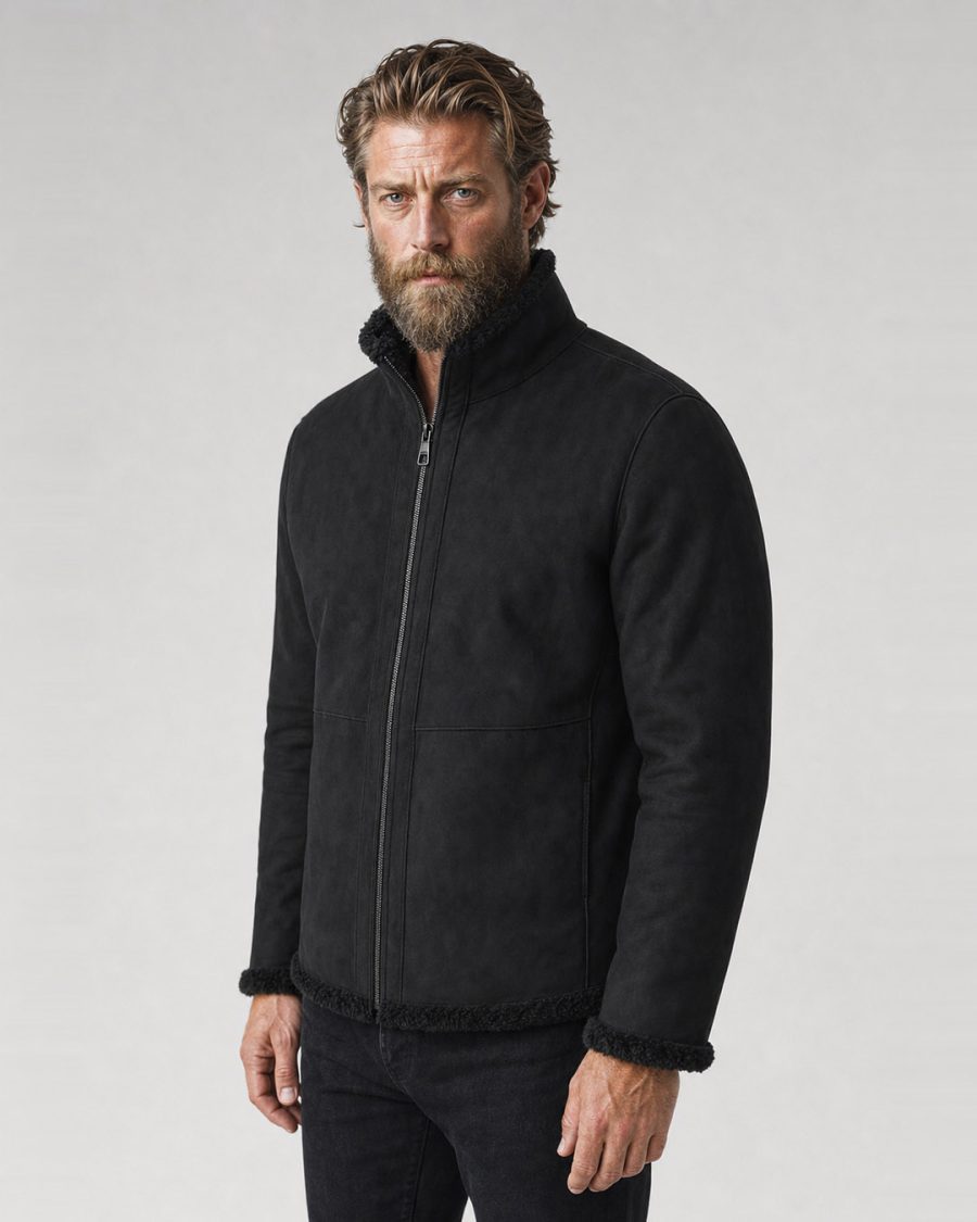 Capo uomo Helmur Boston colore Nero – indossato, tre quarti