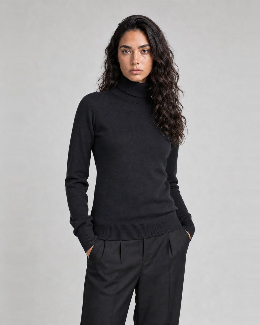 Maglia donna Helmur Braies colore Nero – indossato, tre quarti
