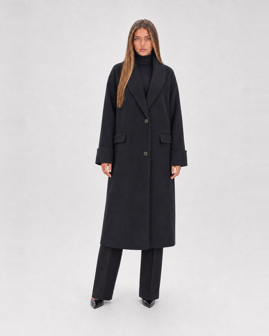Cappotto donna Helmur Calgary colore Antracite – editoriale