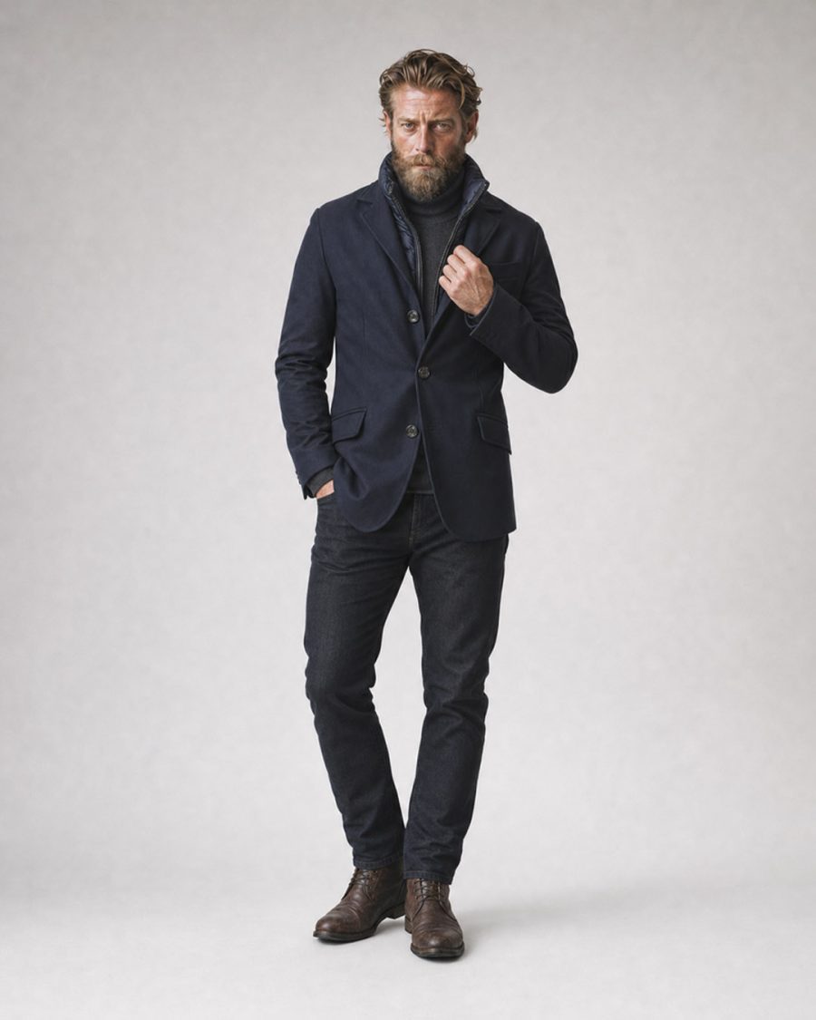 Giubbotto uomo Helmur Denver colore Blu – editoriale