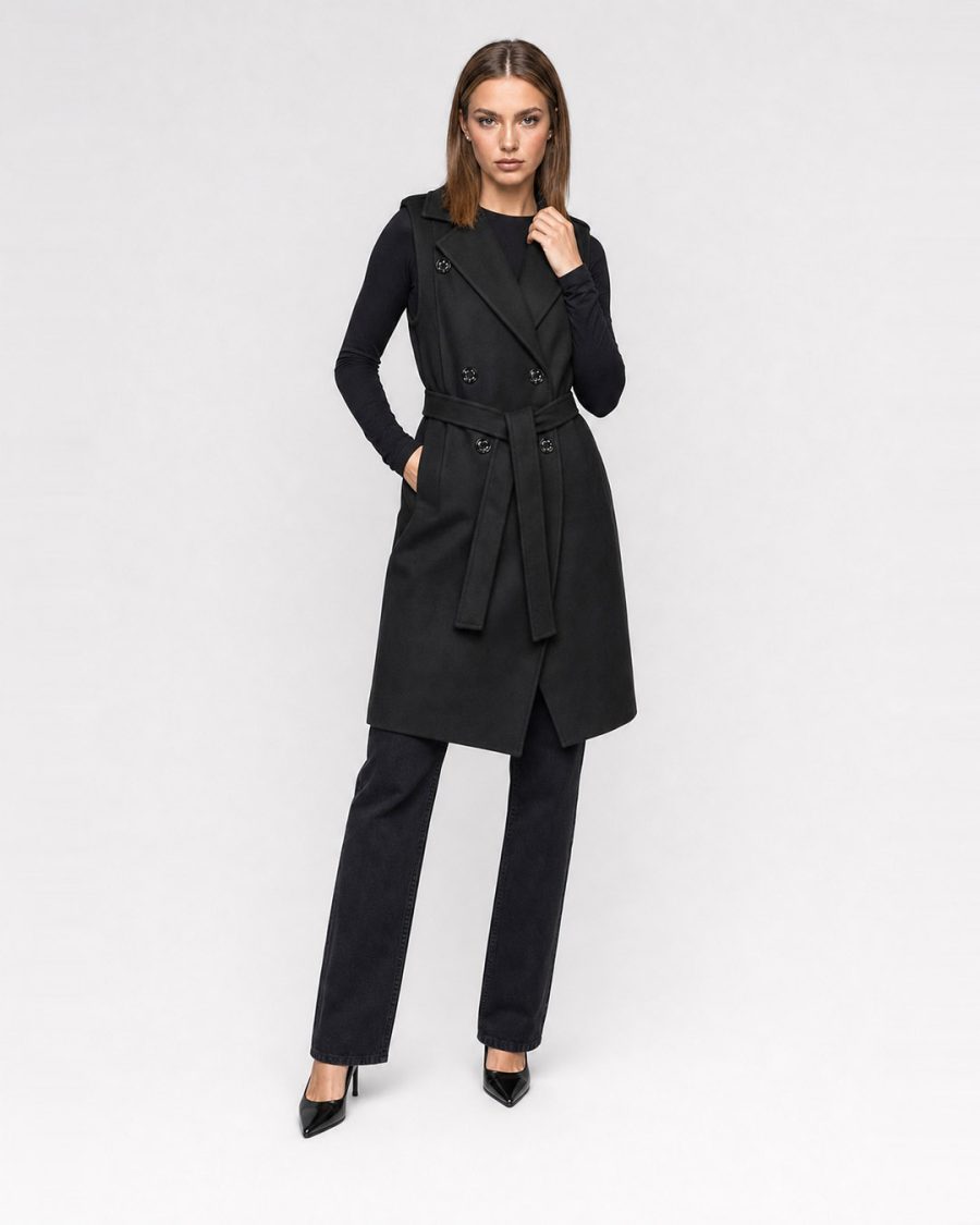 Cappotto donna Helmur Derby colore Nero – editoriale