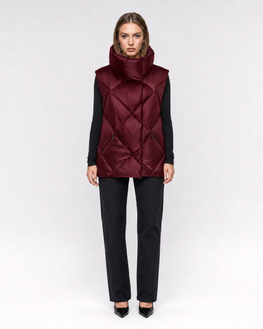 Giubbotto donna Helmur Ginevra colore Cartier – indossato, fronte