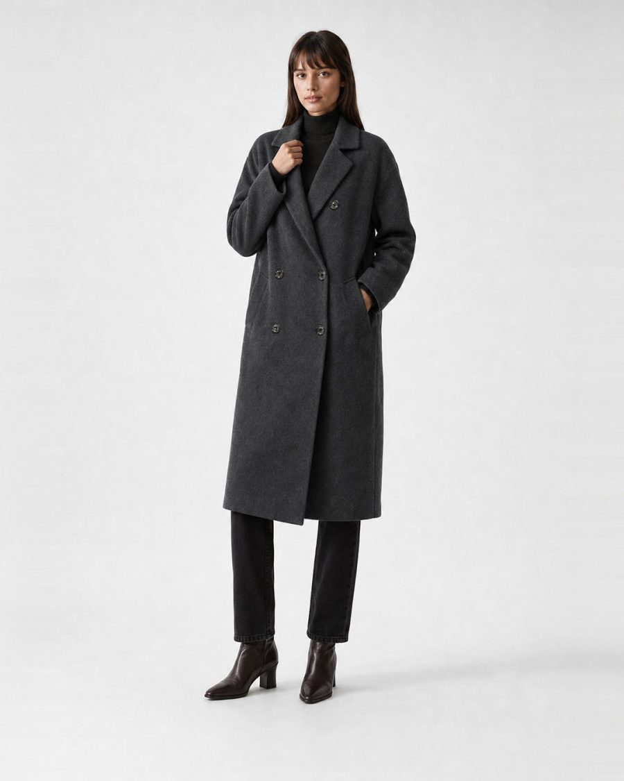 Cappotto donna Helmur Hamilton colore Antracite – editoriale