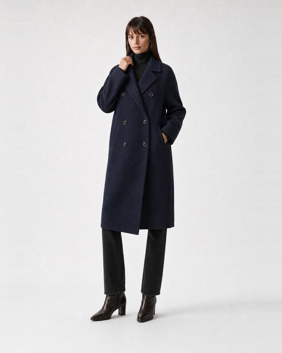 Cappotto donna Helmur Hamilton colore Blu – editoriale