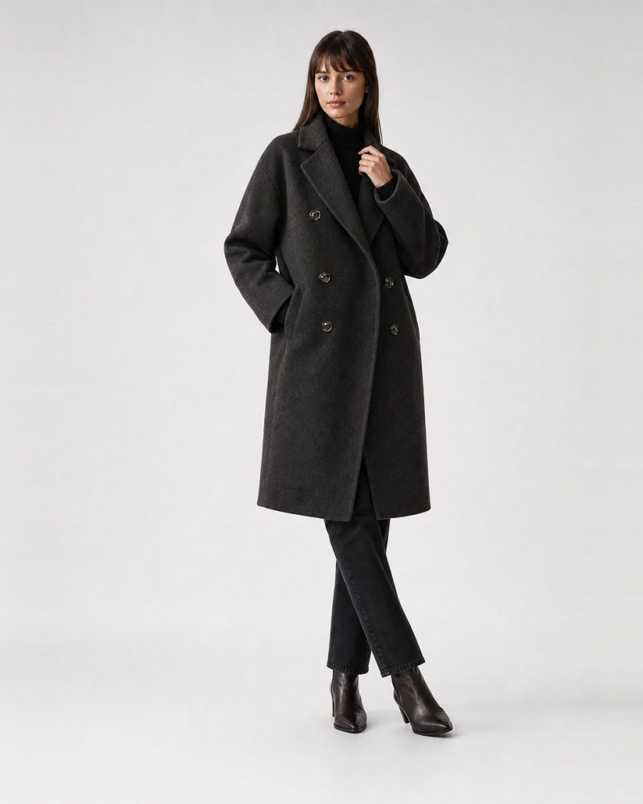 Cappotto donna Helmur Hamilton colore Moro – editoriale