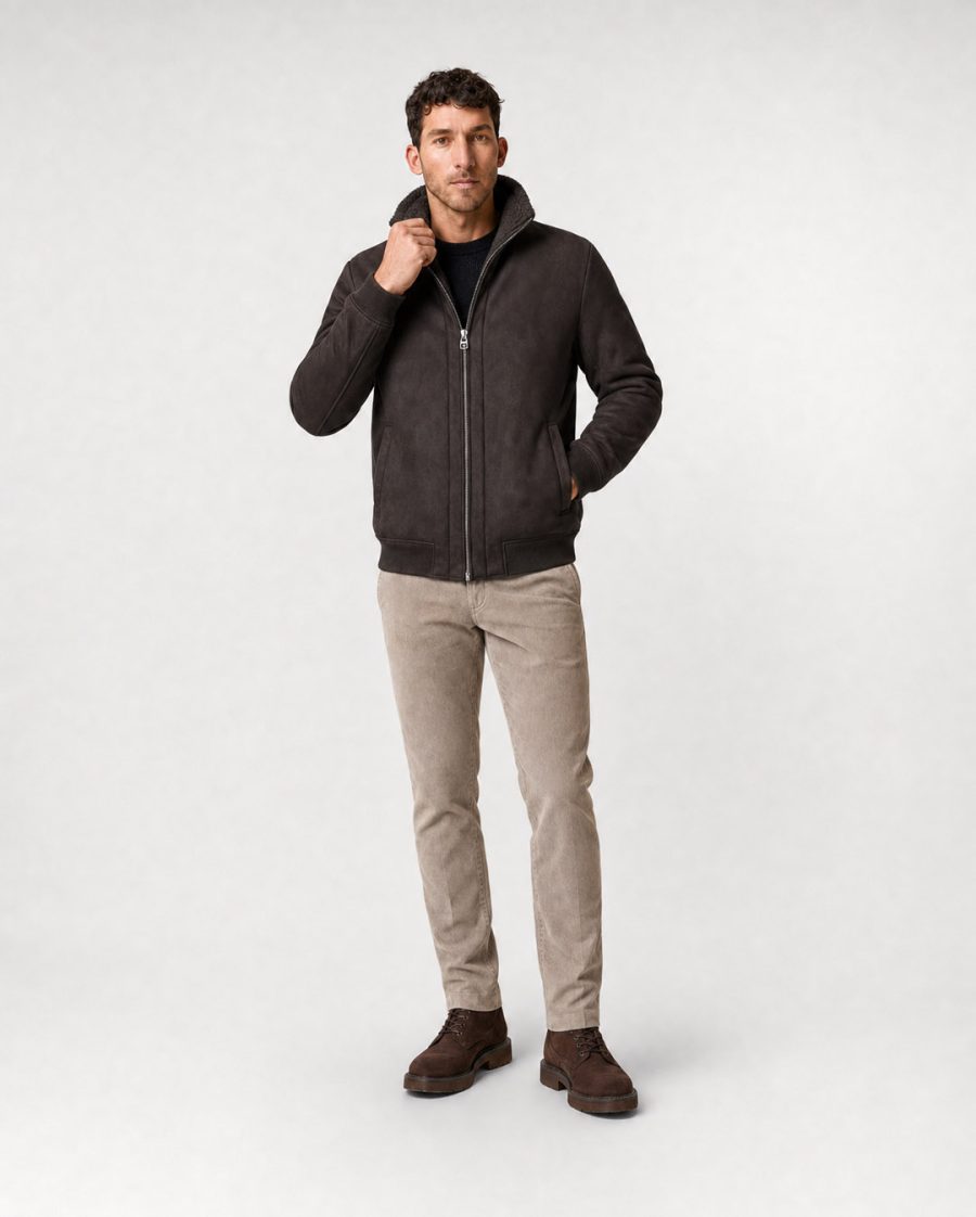 Helmur Houston men's fur coat in Dark Brown – editorial