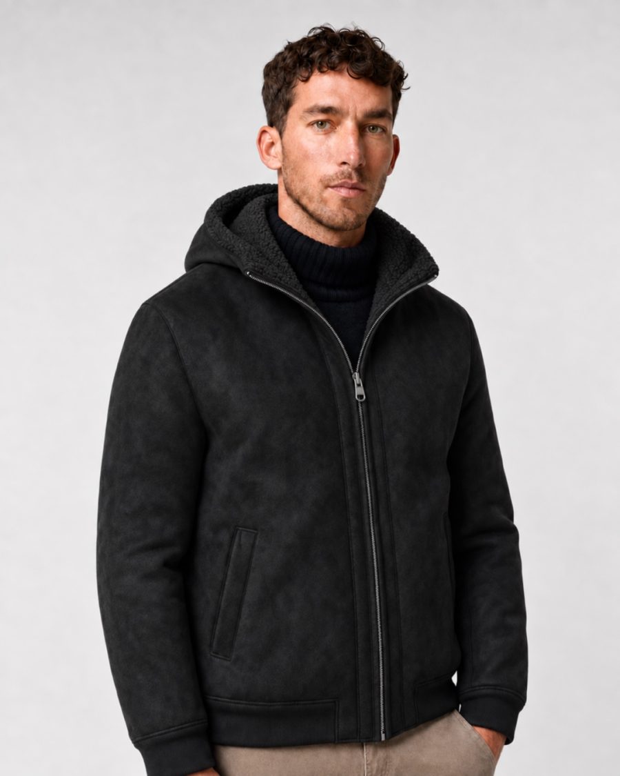 Capo uomo Helmur Houston colore Nero – indossato, tre quarti