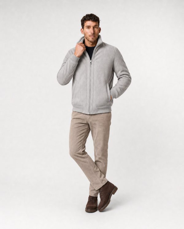 Helmur Houston men's fur coat in Stone – editorial