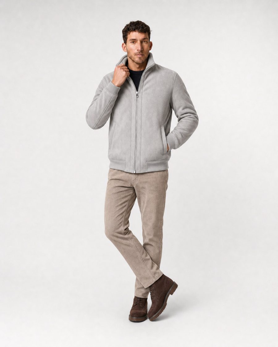 Helmur Houston men's fur coat in Stone – editorial