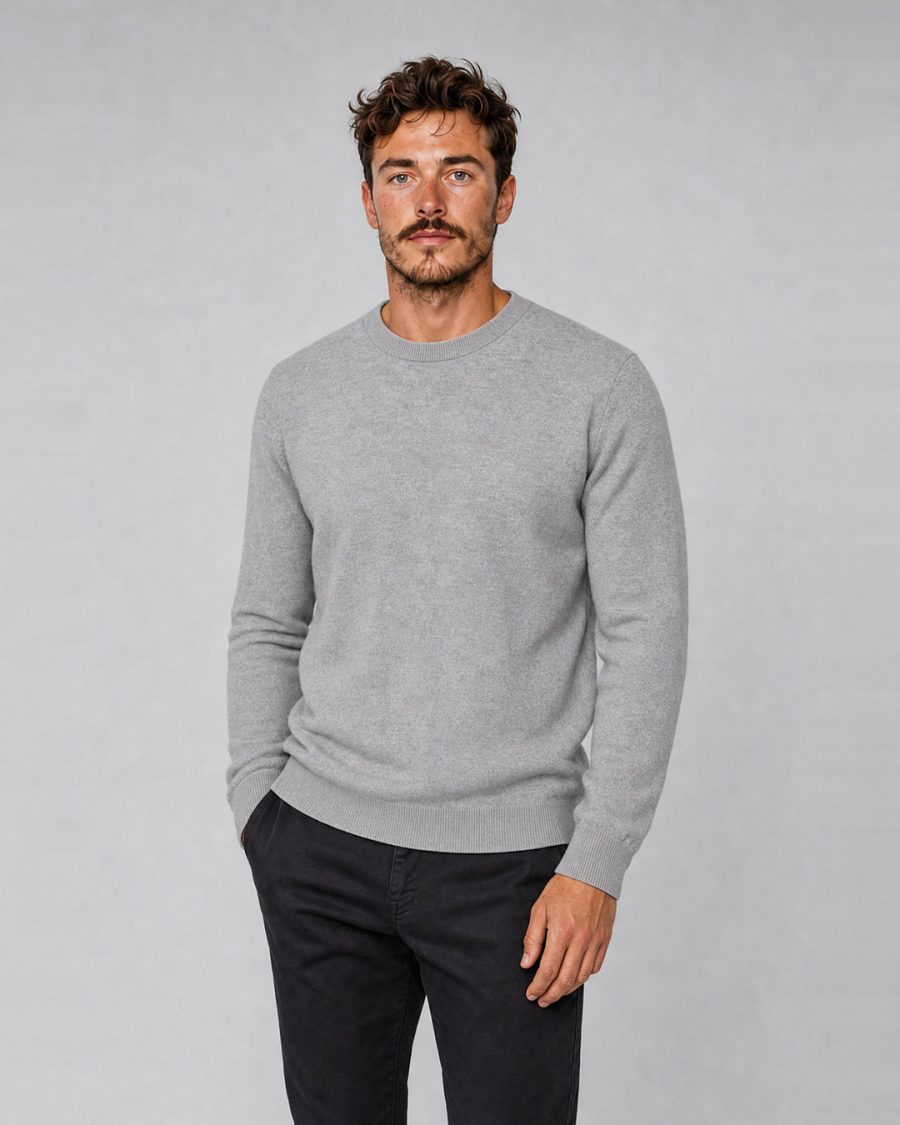 Maglia uomo Helmur Misurina colore Chiaro – indossato, tre quarti