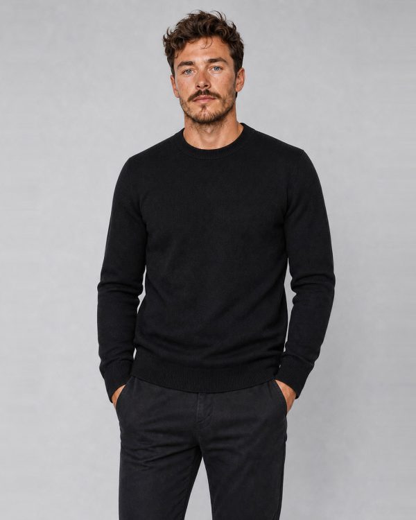 Maglia uomo Helmur Misurina colore Nero – indossato, tre quarti
