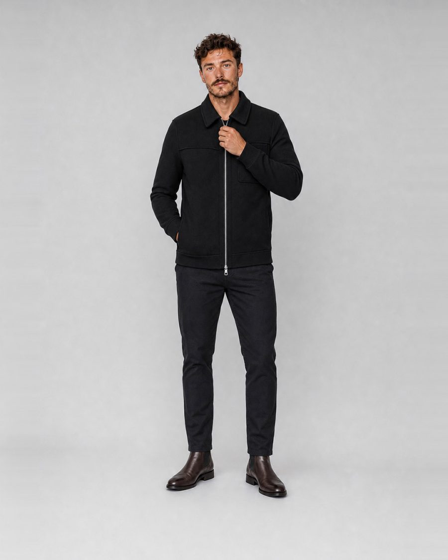 Cappotto uomo Helmur Livigno colore Nero – editoriale