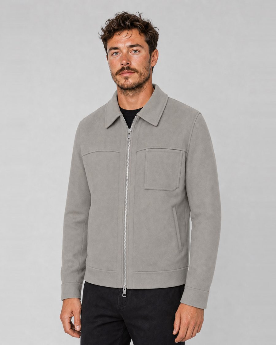 Cappotto uomo Helmur Livigno colore Roccia – indossato, tre quarti