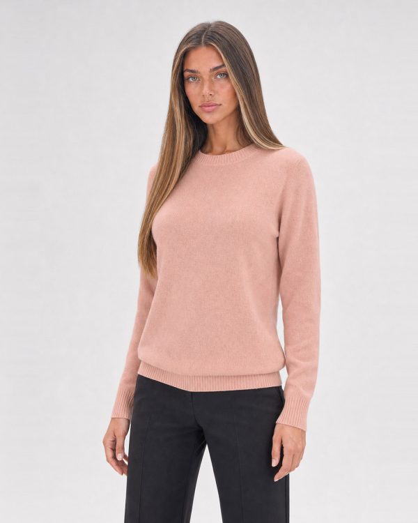Maglia donna Helmur Lucerna colore Cipria – indossato, tre quarti