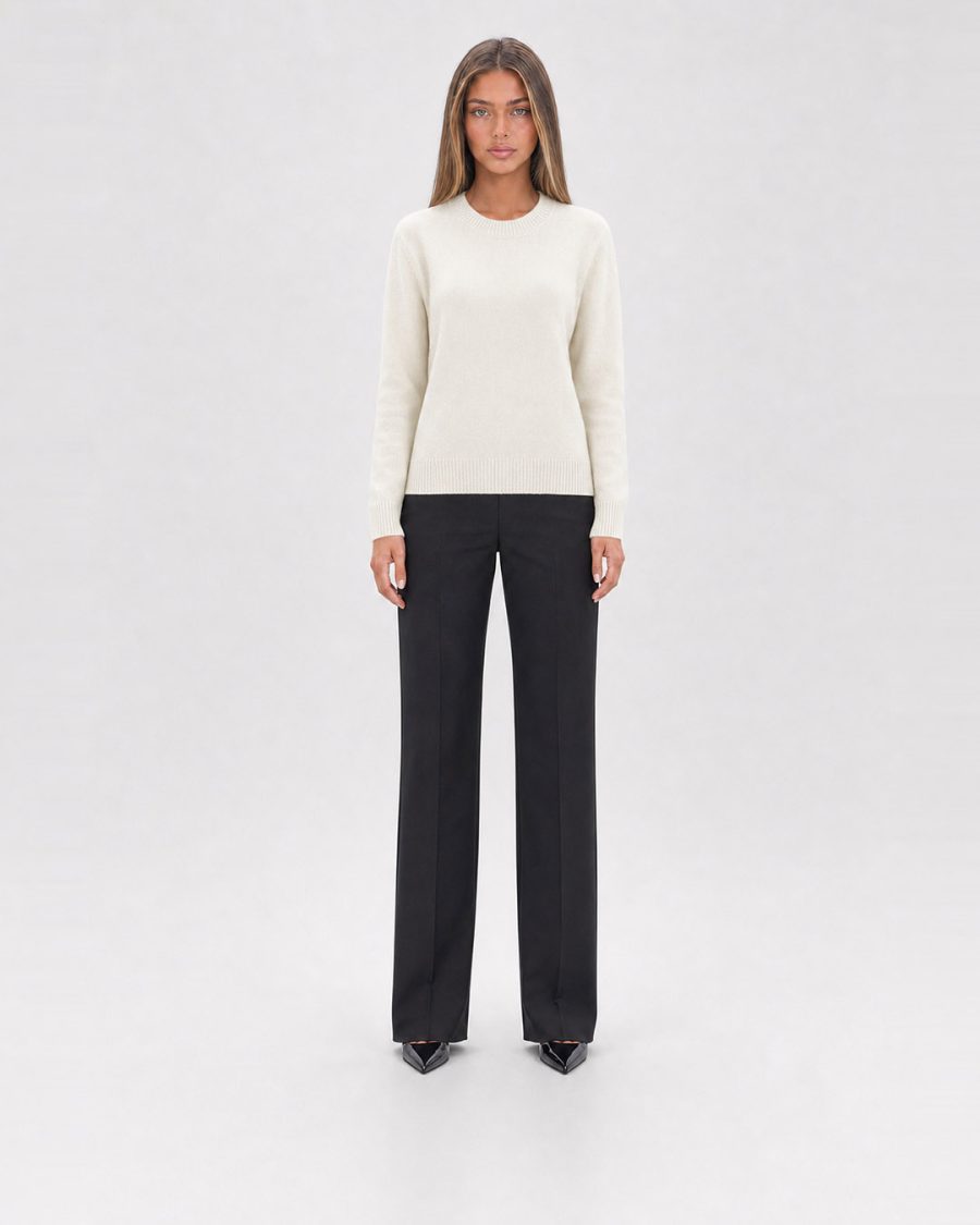 Maglia donna Helmur Lucerna colore Crema – indossato, fronte