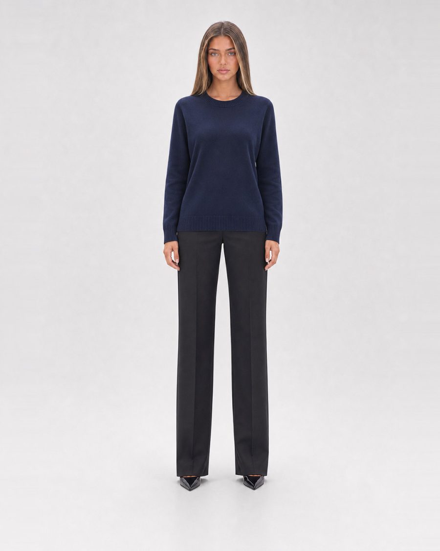 Maglia donna Helmur Lucerna colore Navy – indossato, fronte