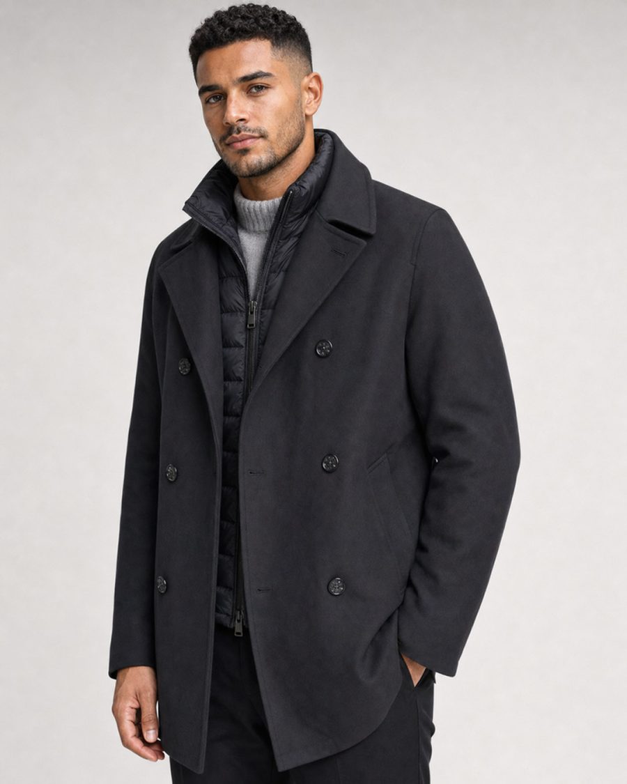 Giubbotto uomo Helmur New York colore Lavagna – indossato, tre quarti