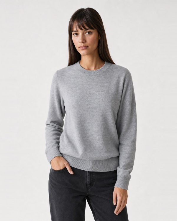 Maglia donna Helmur Orta colore Grigio – indossato, tre quarti