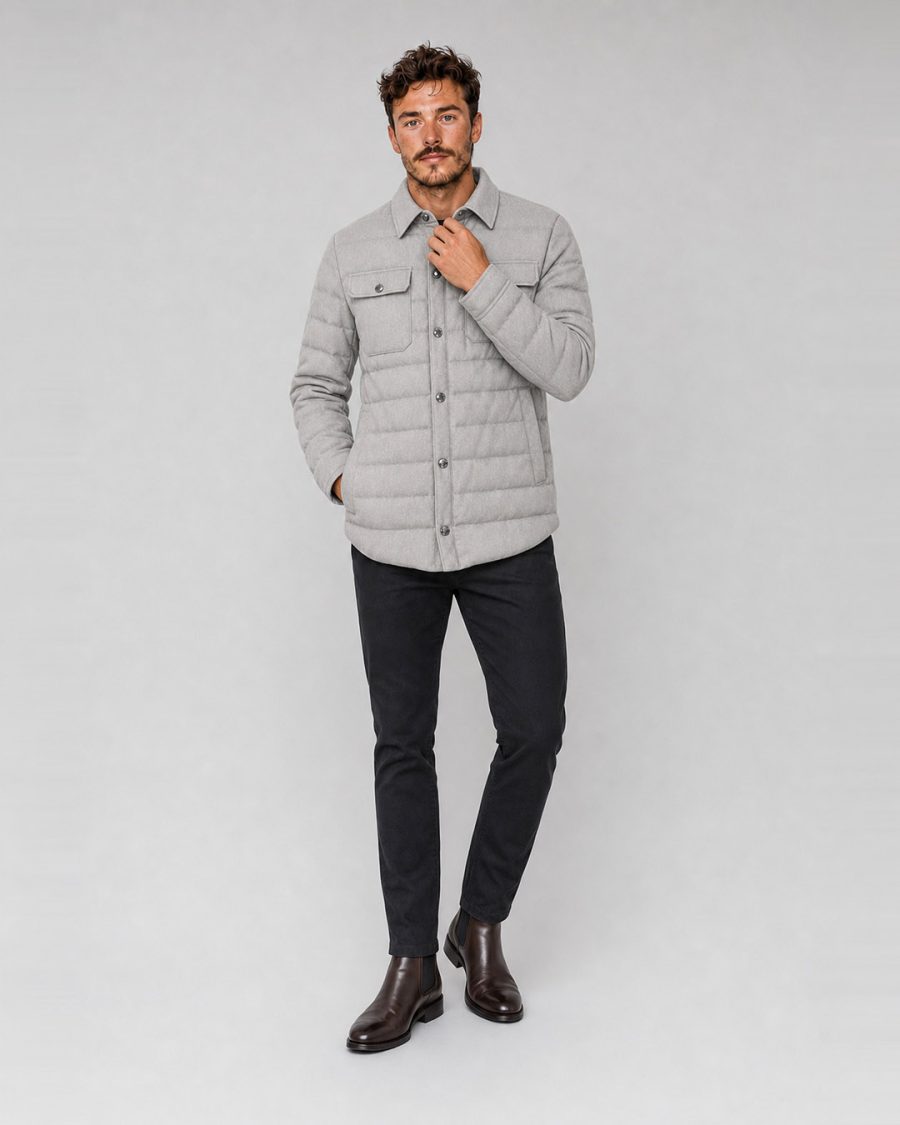 Giubbotto uomo Helmur Oxford colore Perla – editoriale