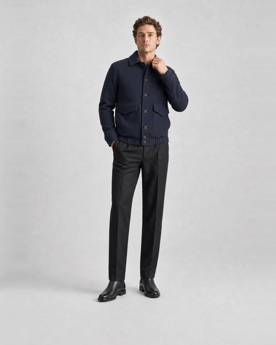 Cappotto uomo Helmur Rotterdam colore Blu – editoriale