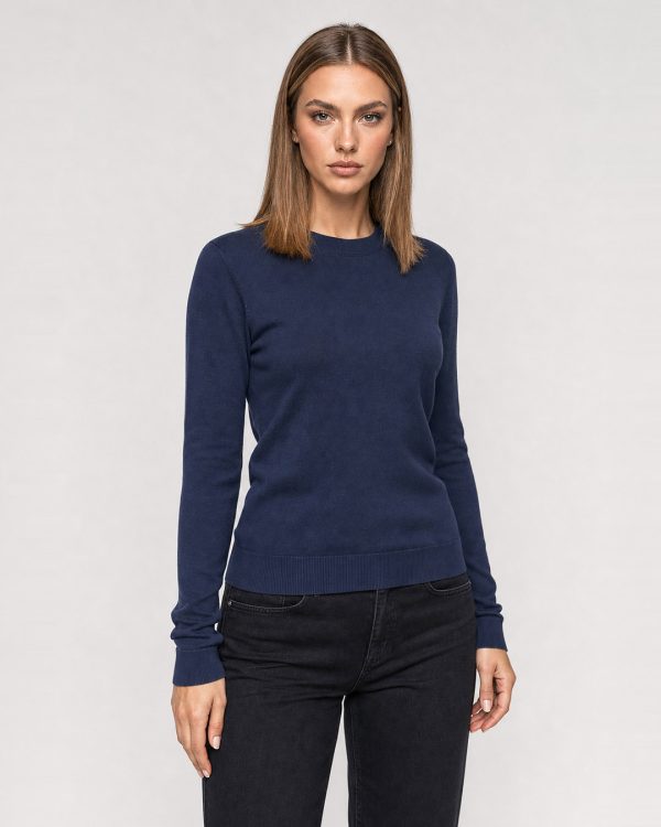 Maglia donna Helmur Sorapis colore Navy – indossato, tre quarti