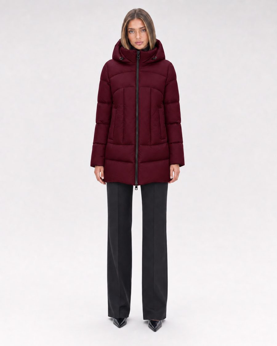 Giubbotto donna Helmur Tokyo colore Cartier – indossato, fronte