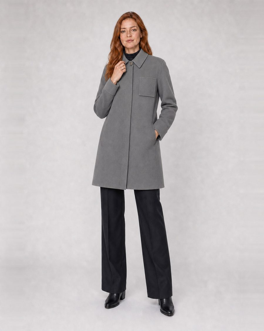 Cappotto donna Helmur Toronto colore Cenere – editoriale
