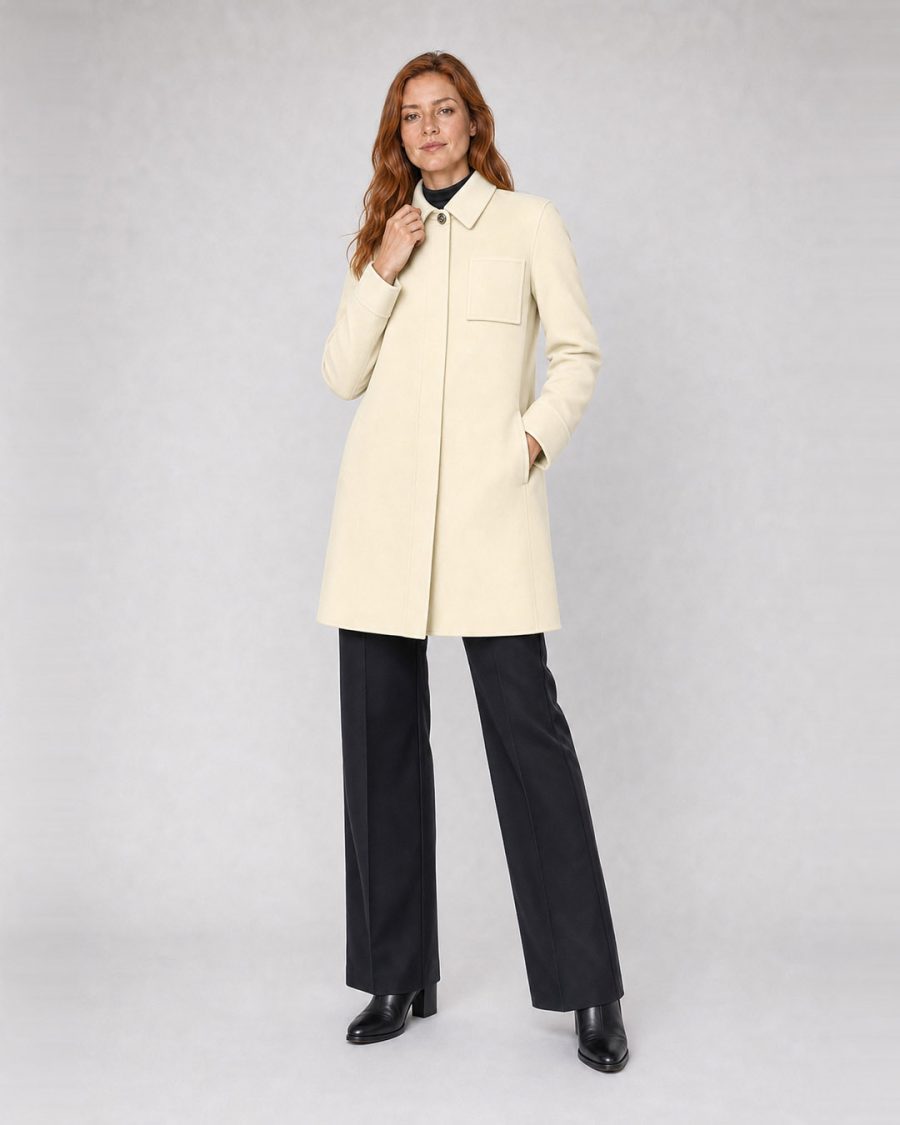 Cappotto donna Helmur Toronto colore Panna – editoriale