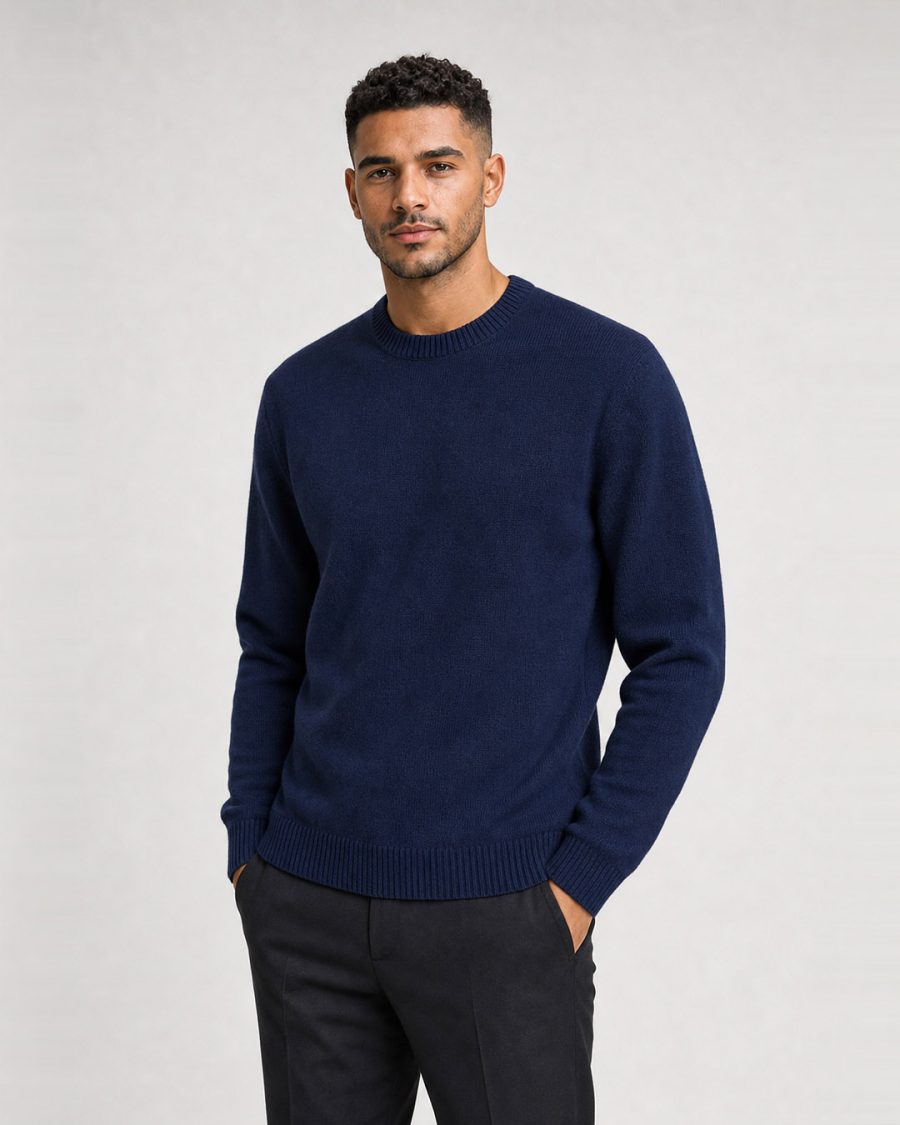 Maglia uomo Helmur Sopranes colore Navy – indossato, tre quarti