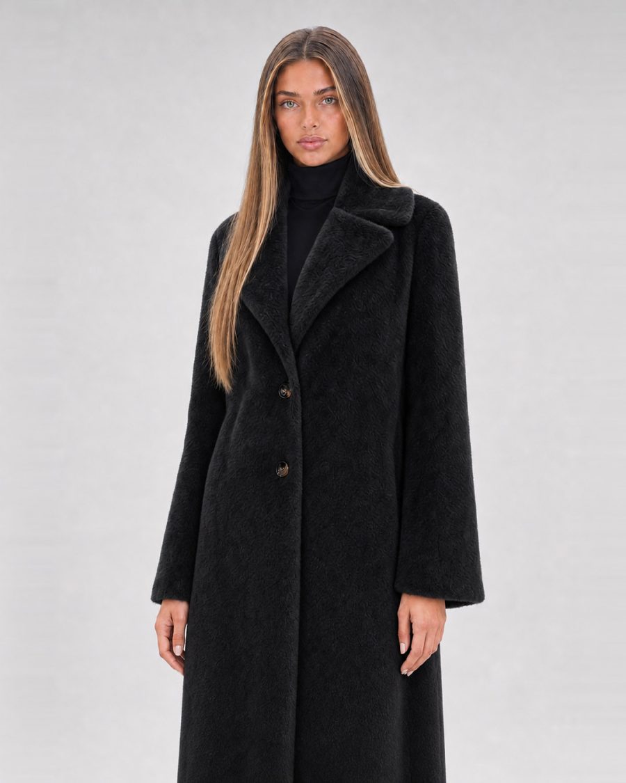 Pelliccia donna Helmur Victoria colore Nero – indossato, tre quarti