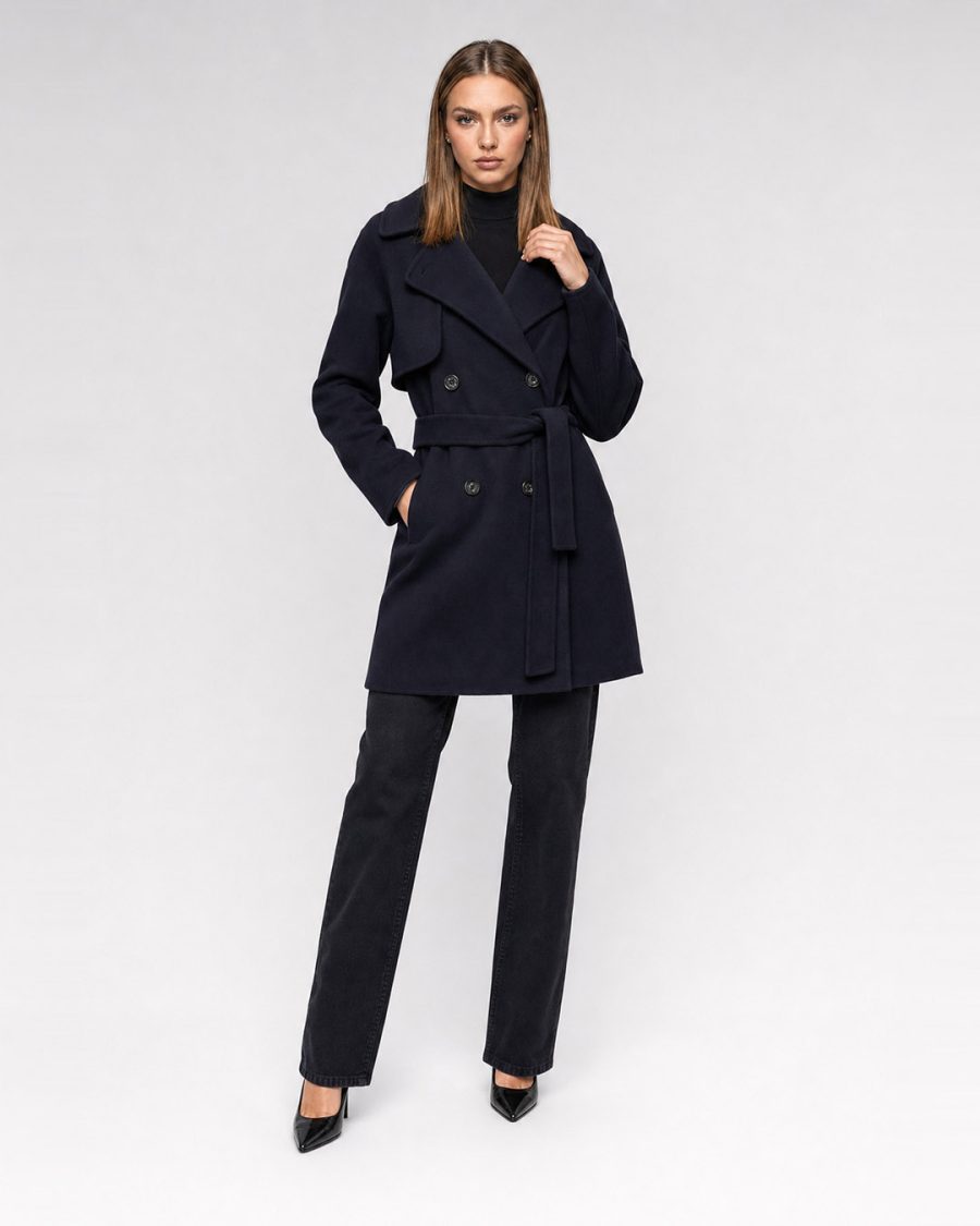 Cappotto donna Helmur Windsor colore Blu – editoriale