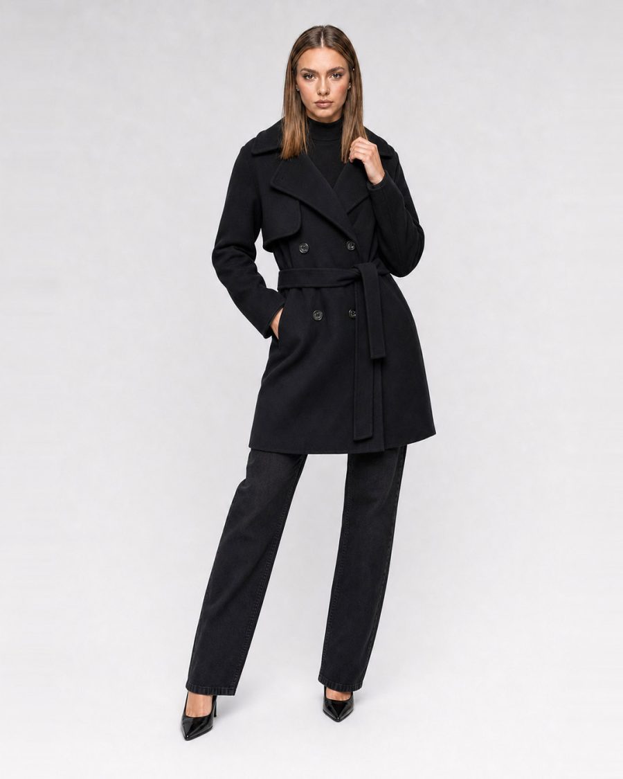 Cappotto donna Helmur Windsor colore Nero – editoriale